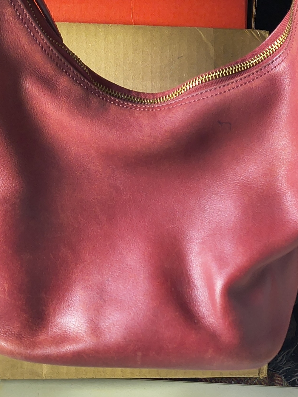 Vintage Coach Red Legacy West Hobo Bag 9823 - Picture 4 of 11